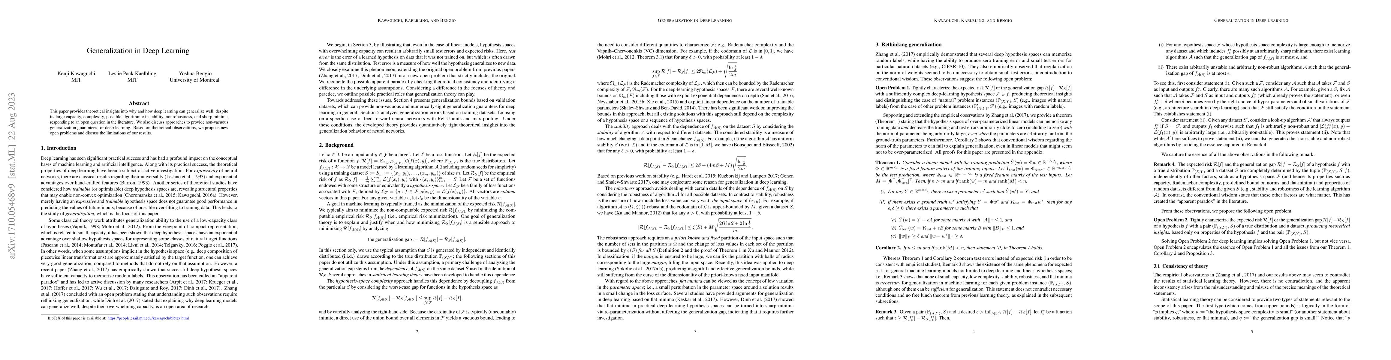 Thumbnail for Generalization in Deep Learning