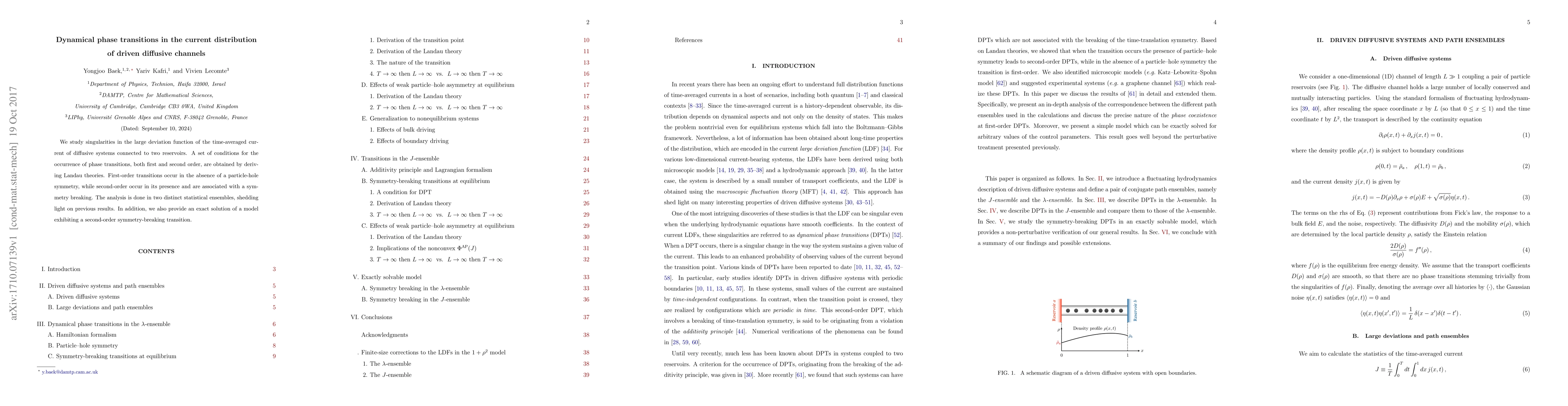 Thumbnail for Dynamical phase transitions in the current distribution of driven
  diffusive channels