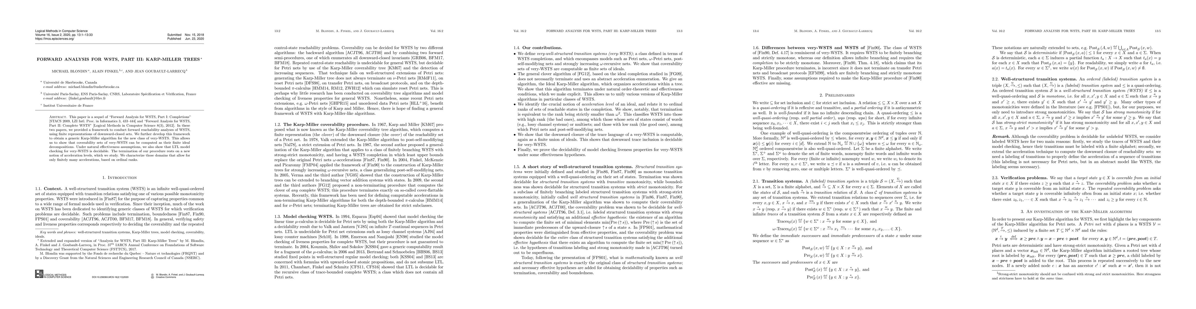 Thumbnail for Forward Analysis for WSTS, Part III: Karp-Miller Trees
