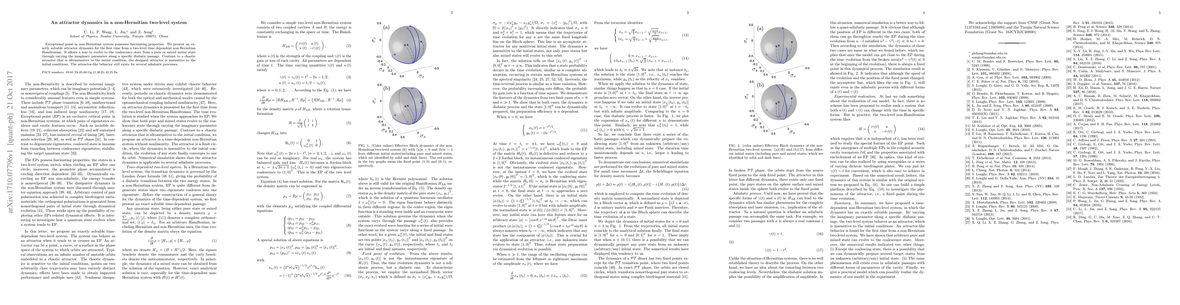 Thumbnail for An attractor dynamics in a non-Hermitian two-level system