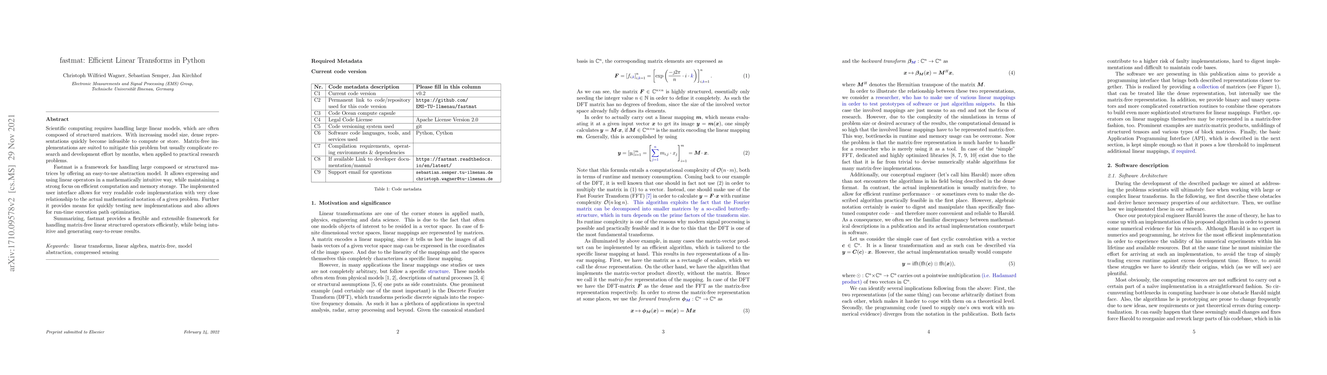 Thumbnail for Fast Linear Transformations in Python