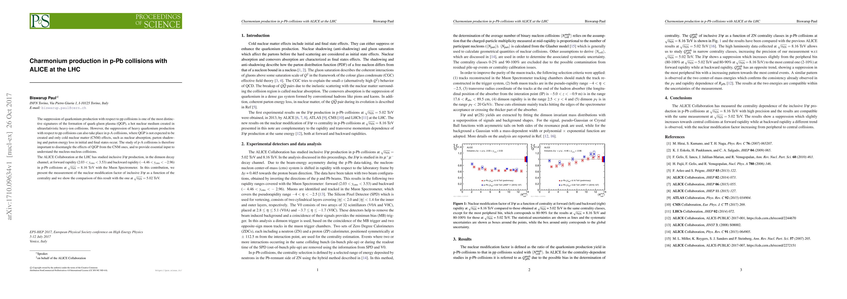 Thumbnail for Charmonium production in p-Pb collisions with ALICE at the LHC