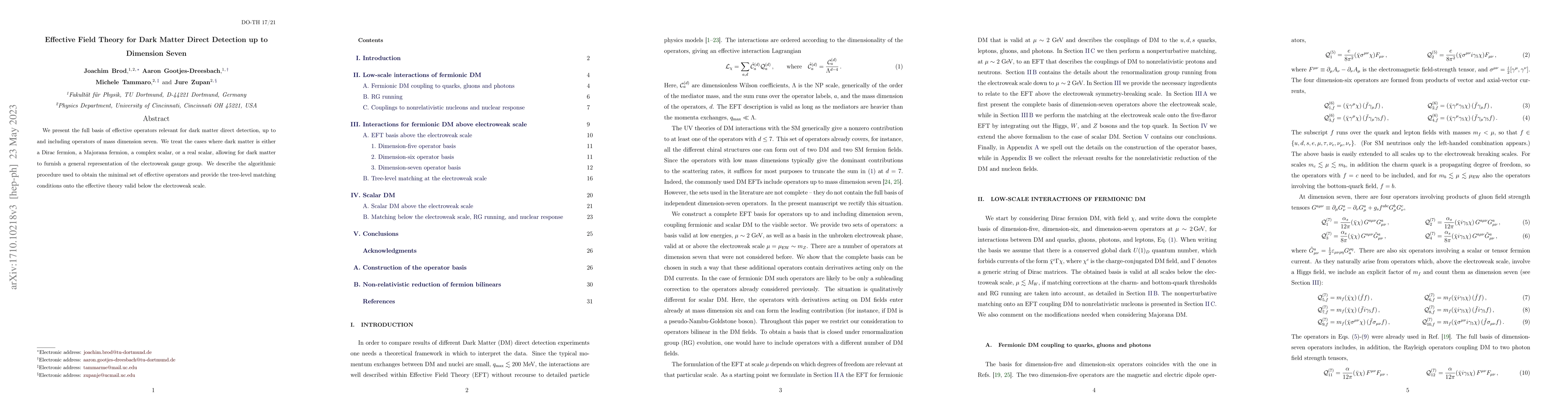 Thumbnail for Effective Field Theory for Dark Matter Direct Detection up to Dimension
  Seven