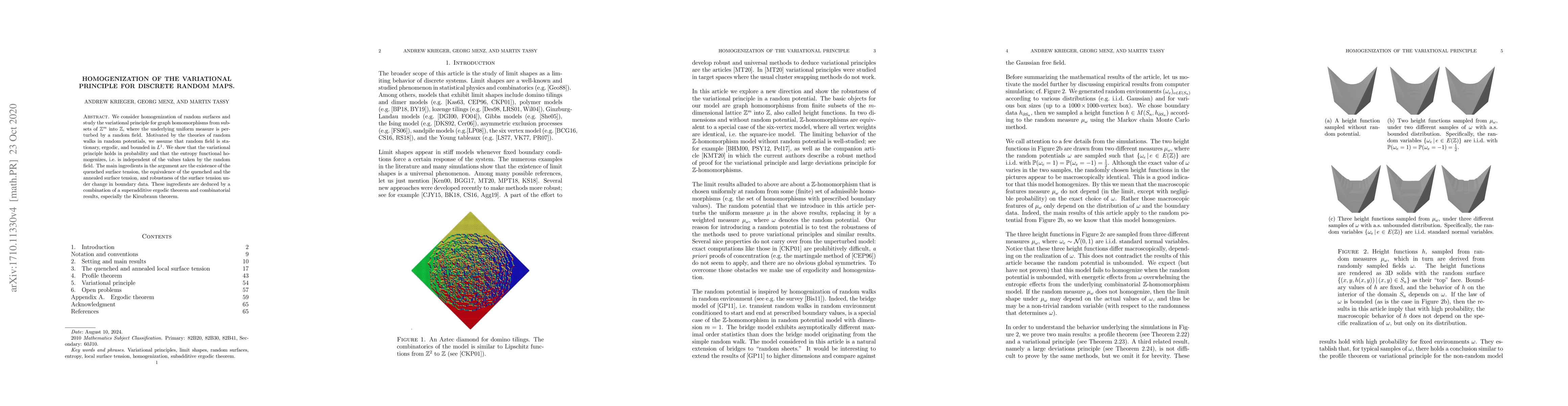 Thumbnail for Homogenization of the variational principle for discrete random maps