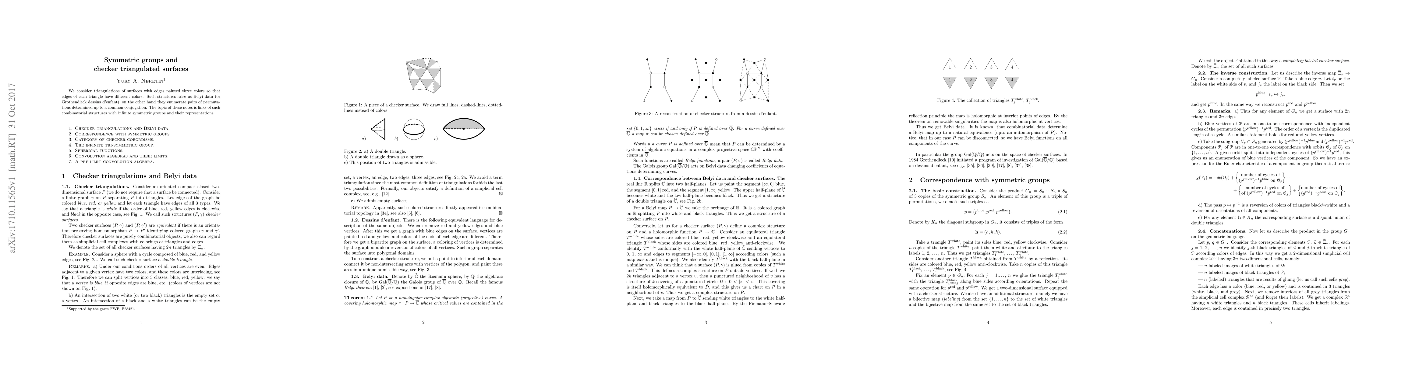 Thumbnail for Symmetric groups and checker triangulated surfaces