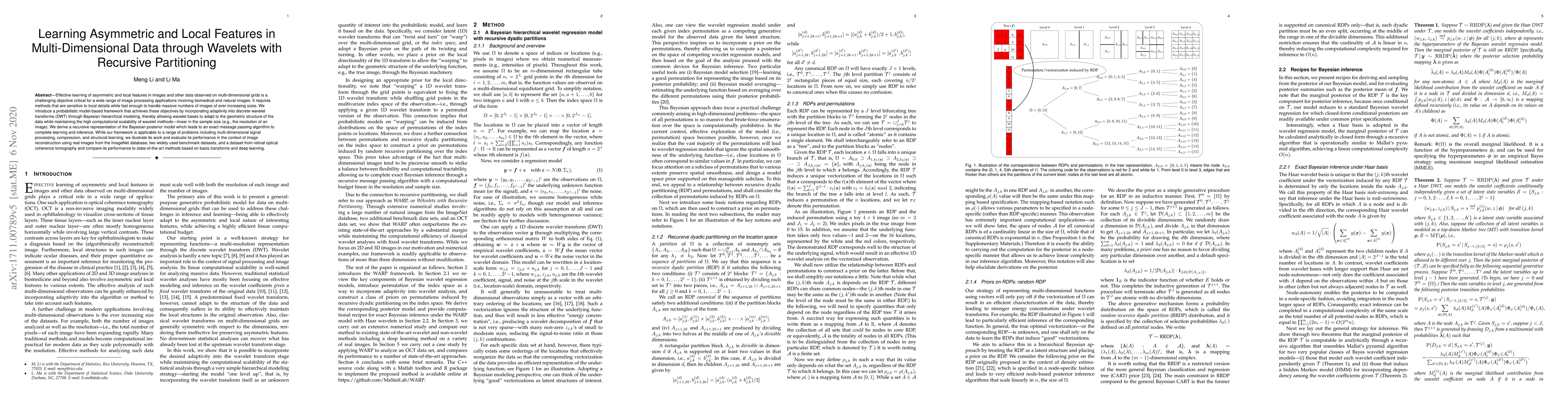Thumbnail for Learning Asymmetric and Local Features in Multi-Dimensional Data through
  Wavelets with Recursive Partitioning