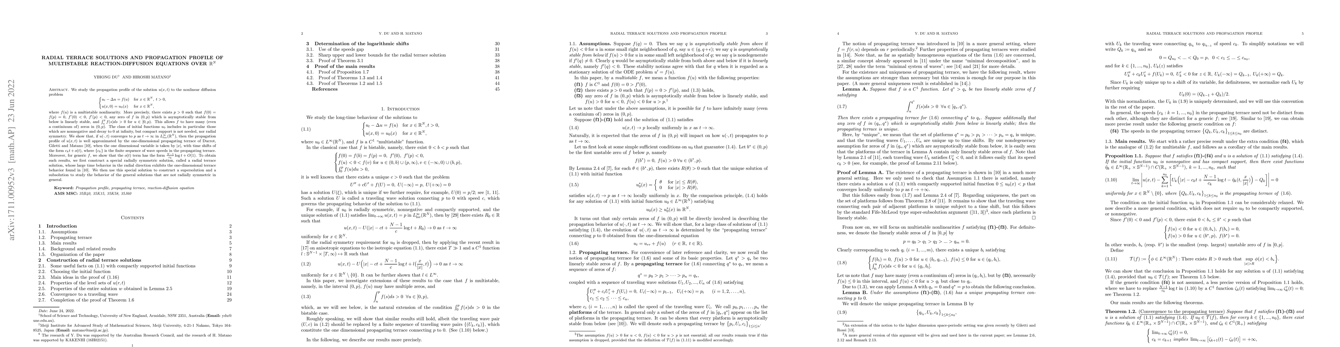 Thumbnail for Radial terrace solutions and propagation profile of multistable
  reaction-diffusion equations over $\mathbb R^N$