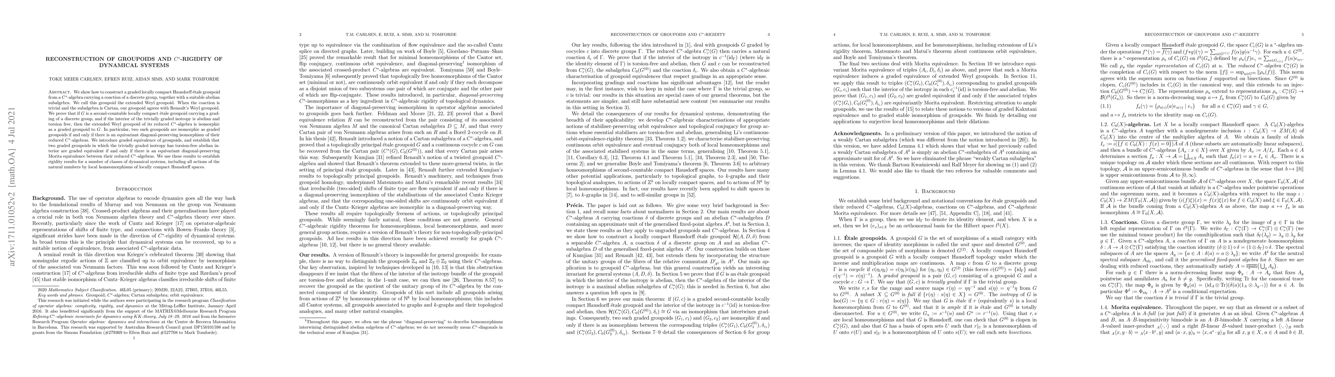 Thumbnail for Reconstruction of groupoids and C*-rigidity of dynamical systems