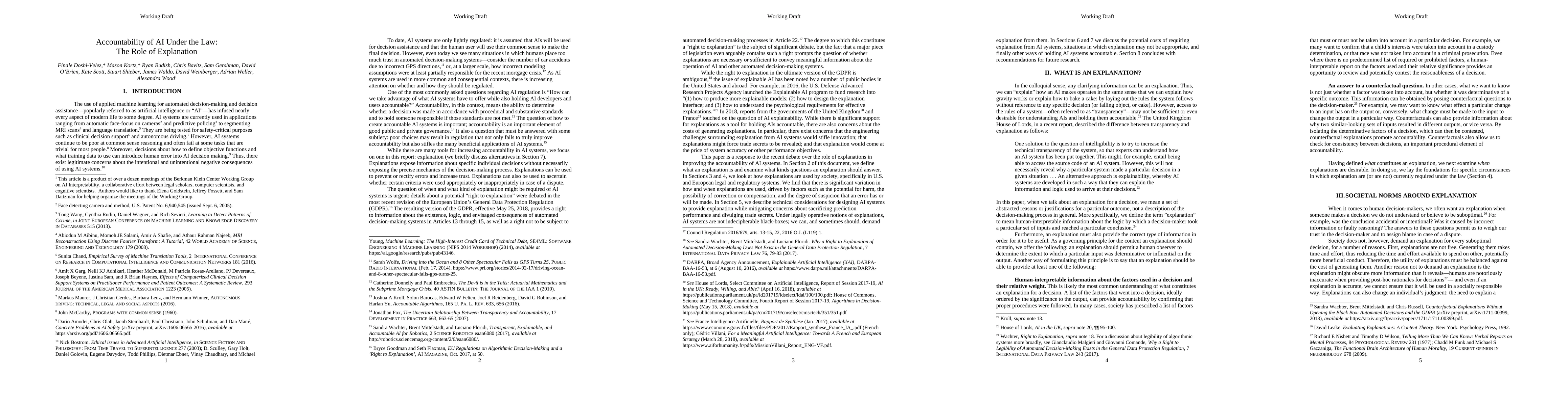 Thumbnail for Accountability of AI Under the Law: The Role of Explanation