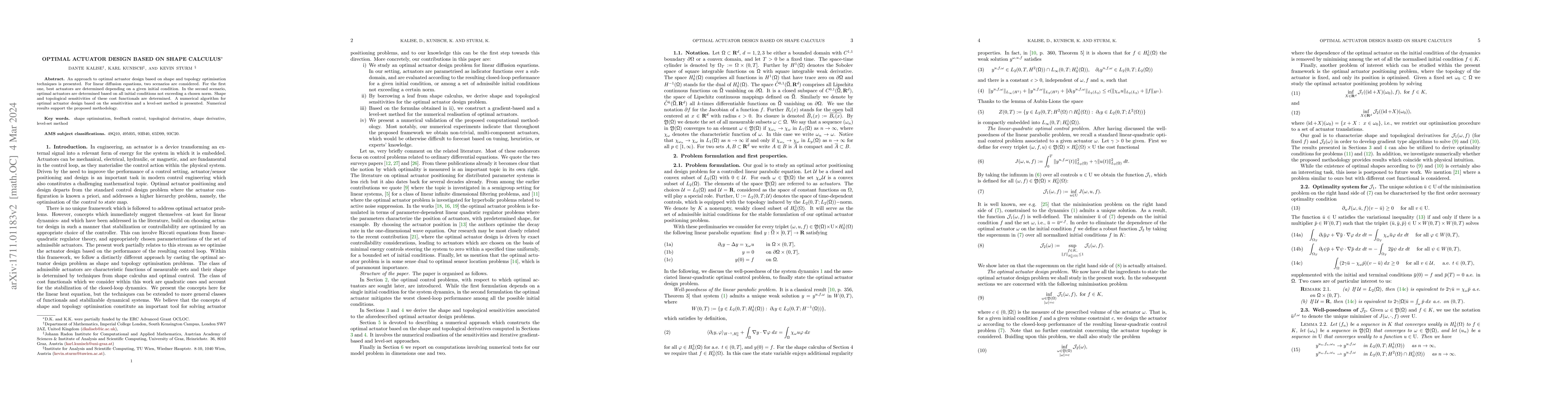 Thumbnail for Optimal actuator design based on shape calculus