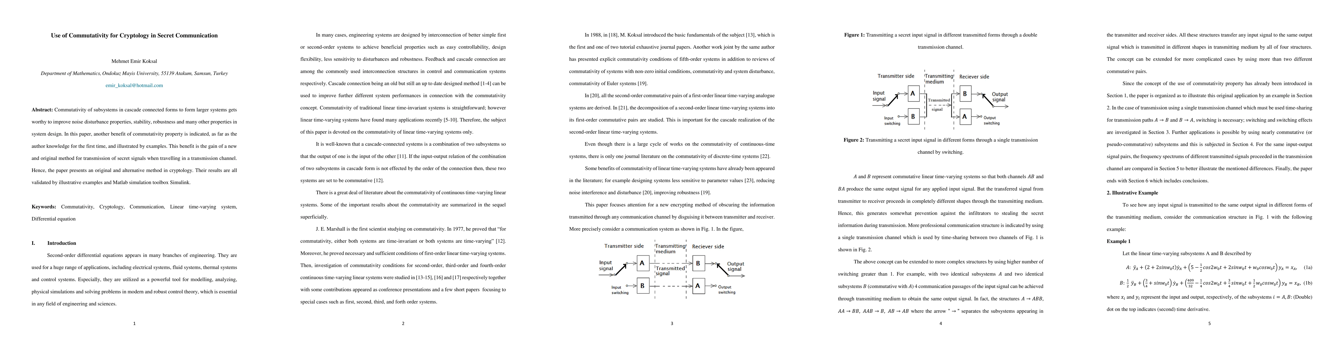 Thumbnail for Use of Commutativity for Cryptology in Secret Communication