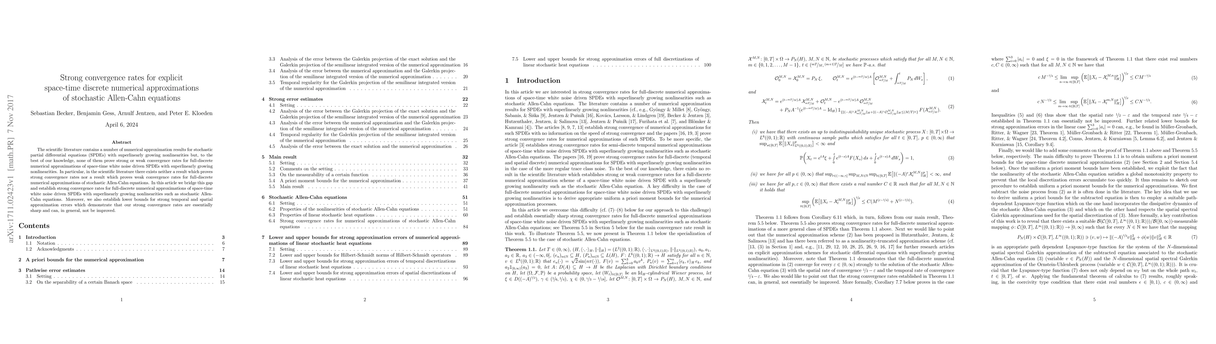 Thumbnail for Strong convergence rates for explicit space-time discrete numerical
  approximations of stochastic Allen-Cahn equations
