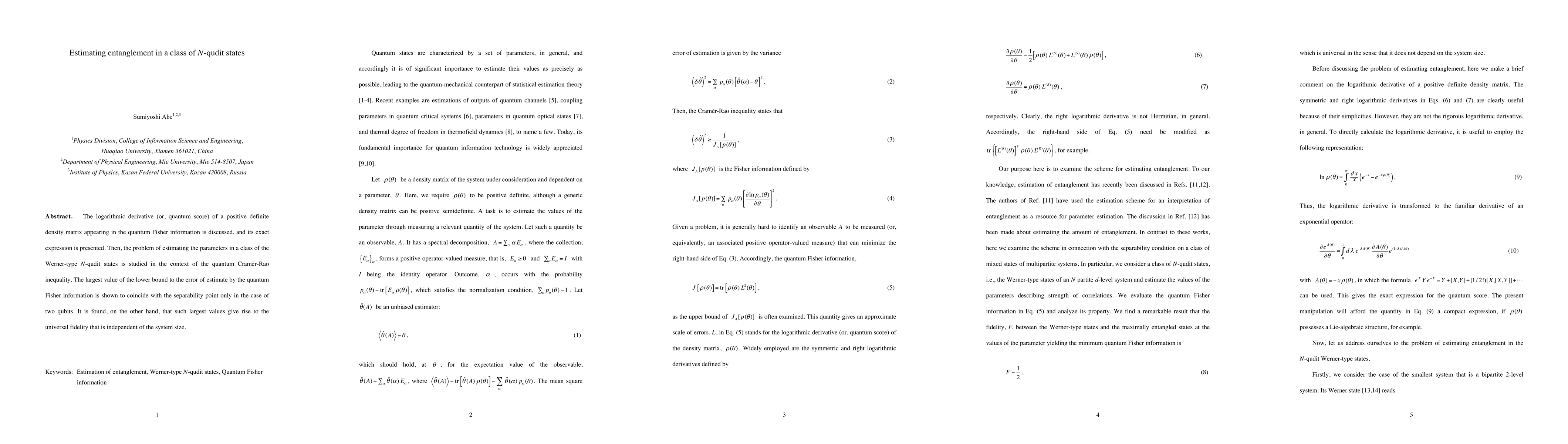 Thumbnail for Estimating entanglement in a class of N-qudit states