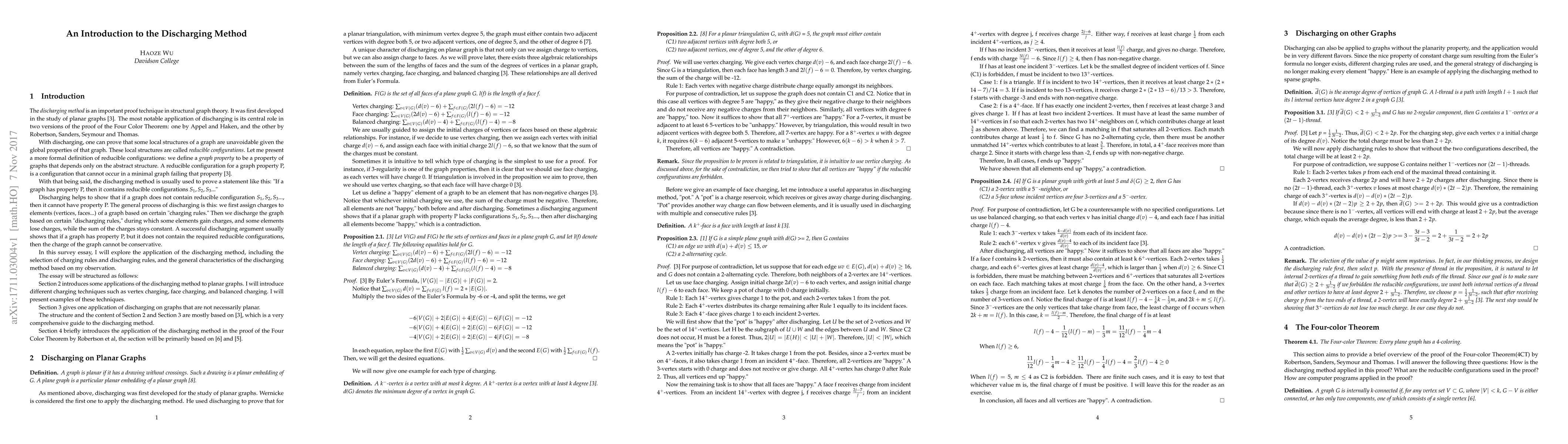 Thumbnail for An Introduction to the Discharging Method