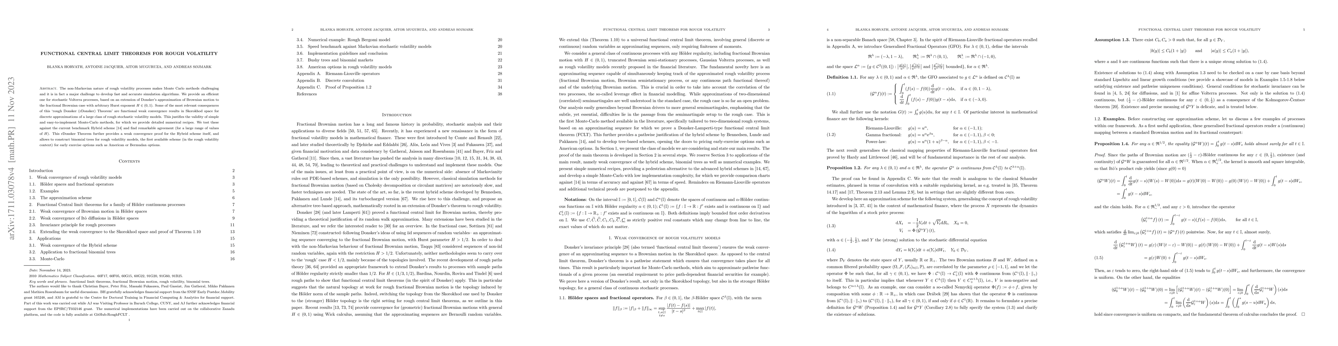 Thumbnail for Functional central limit theorems for rough volatility