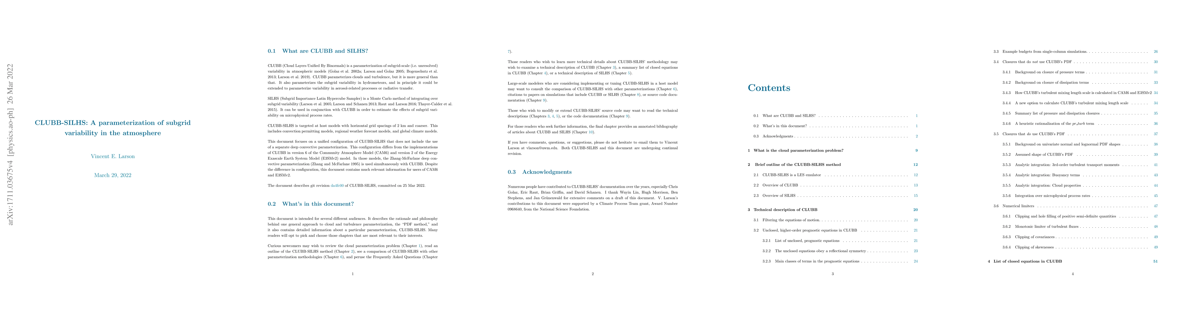 Thumbnail for CLUBB-SILHS: A parameterization of subgrid variability in the atmosphere