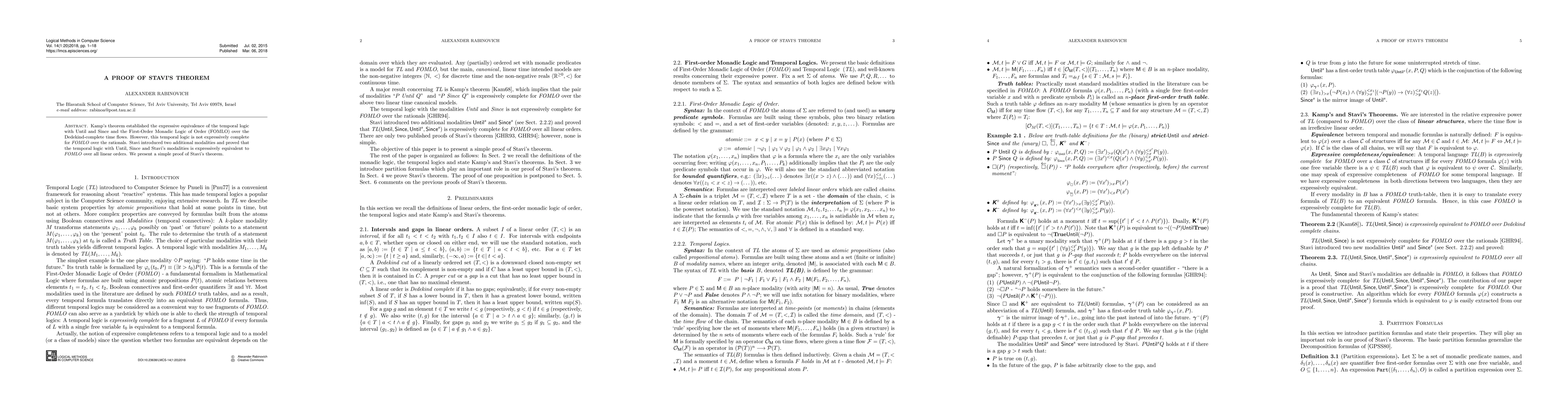 Thumbnail for A Proof of Stavi's Theorem