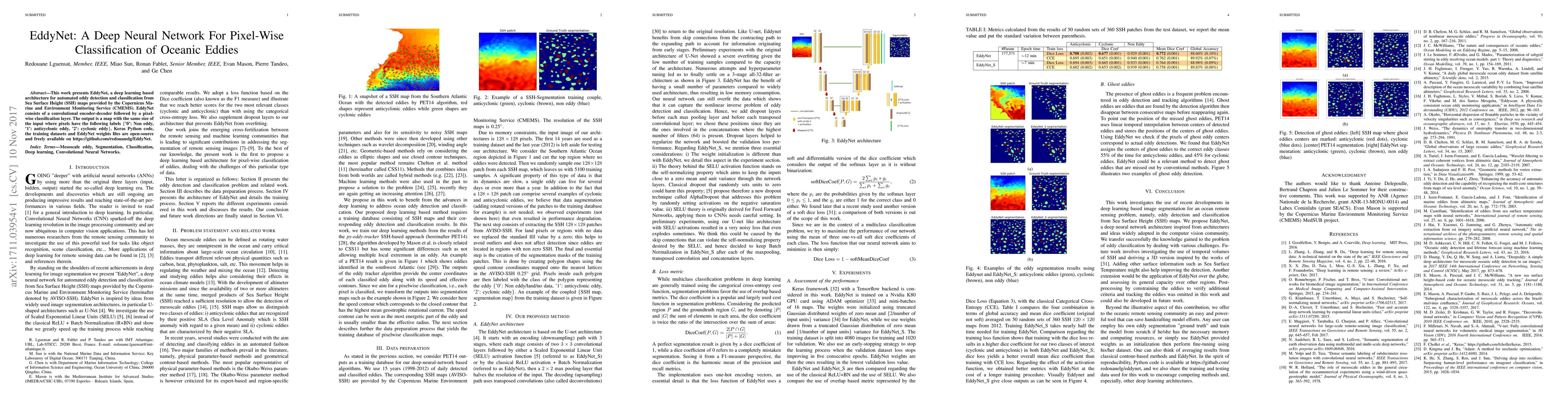 Thumbnail for EddyNet: A Deep Neural Network For Pixel-Wise Classification of Oceanic
  Eddies