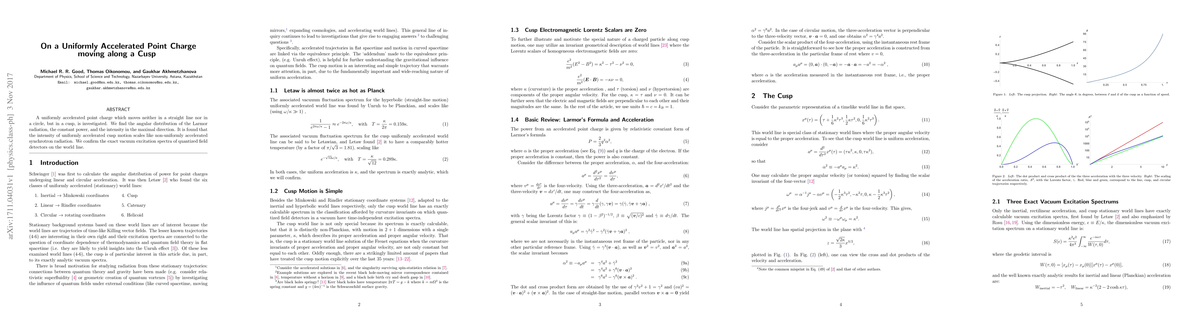 Thumbnail for On a Uniformly Accelerated Point Charge moving along a Cusp