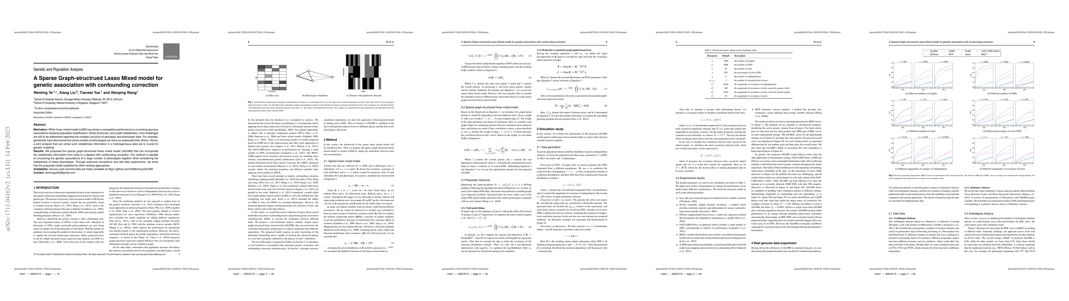 Thumbnail for A Sparse Graph-Structured Lasso Mixed Model for Genetic Association with
  Confounding Correction
