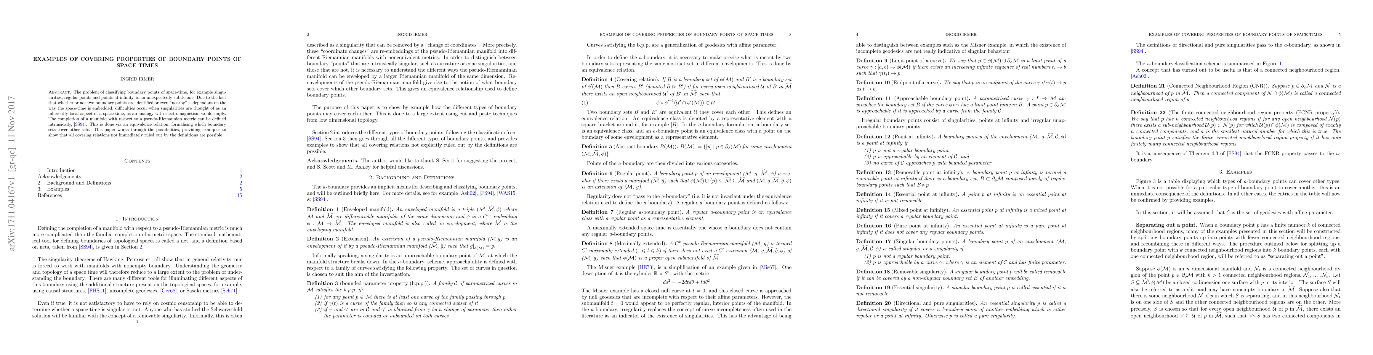 Thumbnail for Examples of covering properties of boundary points of space-times