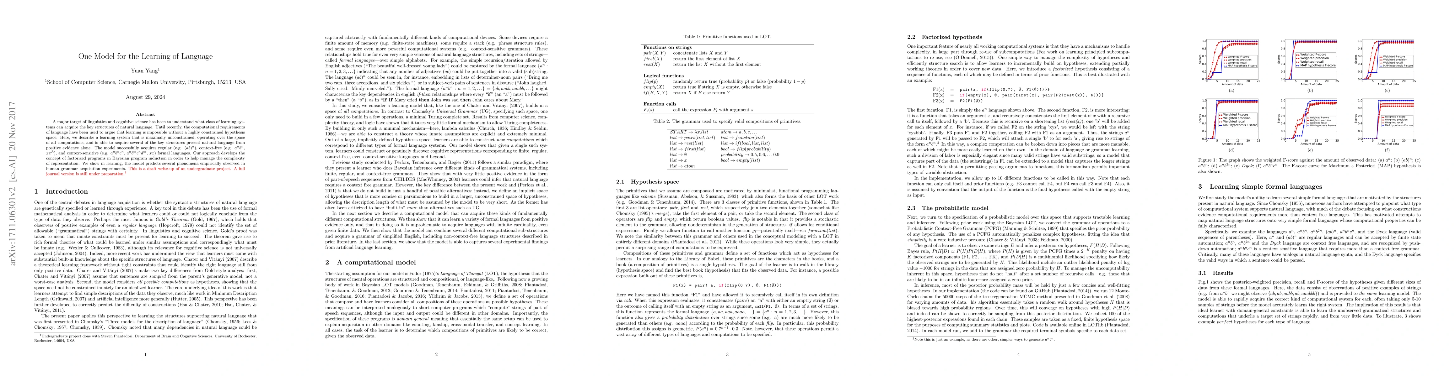 Thumbnail for One Model for the Learning of Language