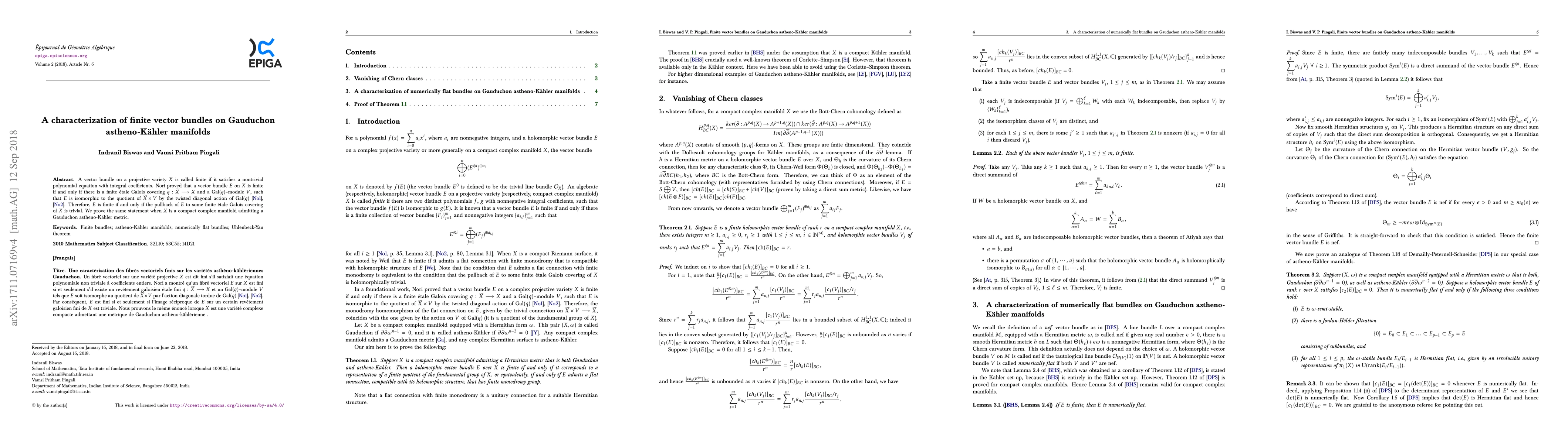 Thumbnail for A characterization of finite vector bundles on Gauduchon astheno-Kahler
  manifolds