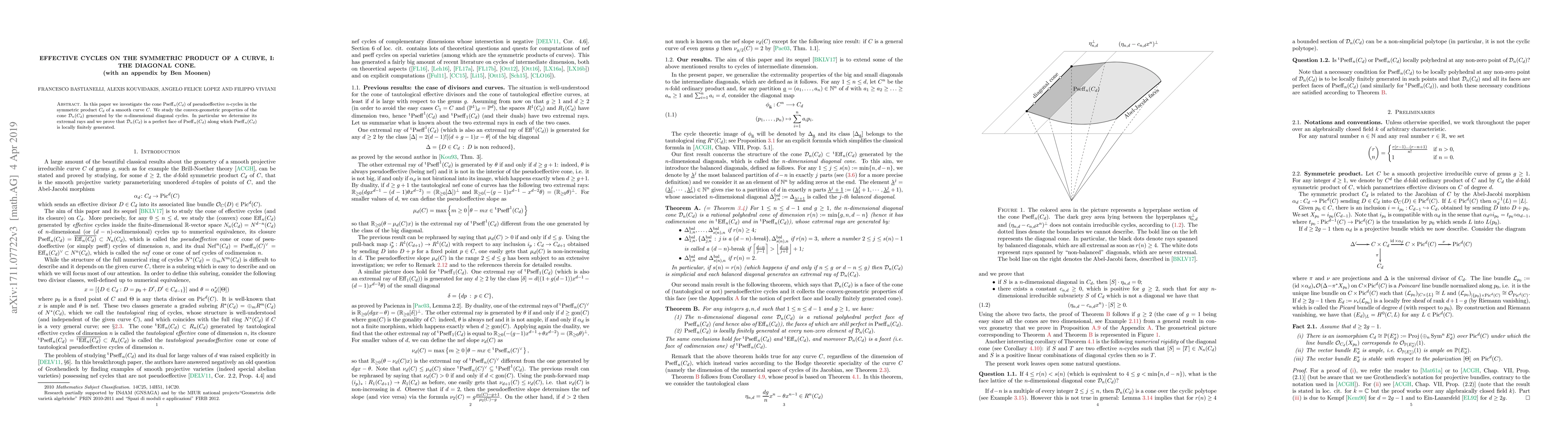 Thumbnail for Effective cycles on the symmetric product of a curve, I: the diagonal
  cone. (with an appendix by Ben Moonen)