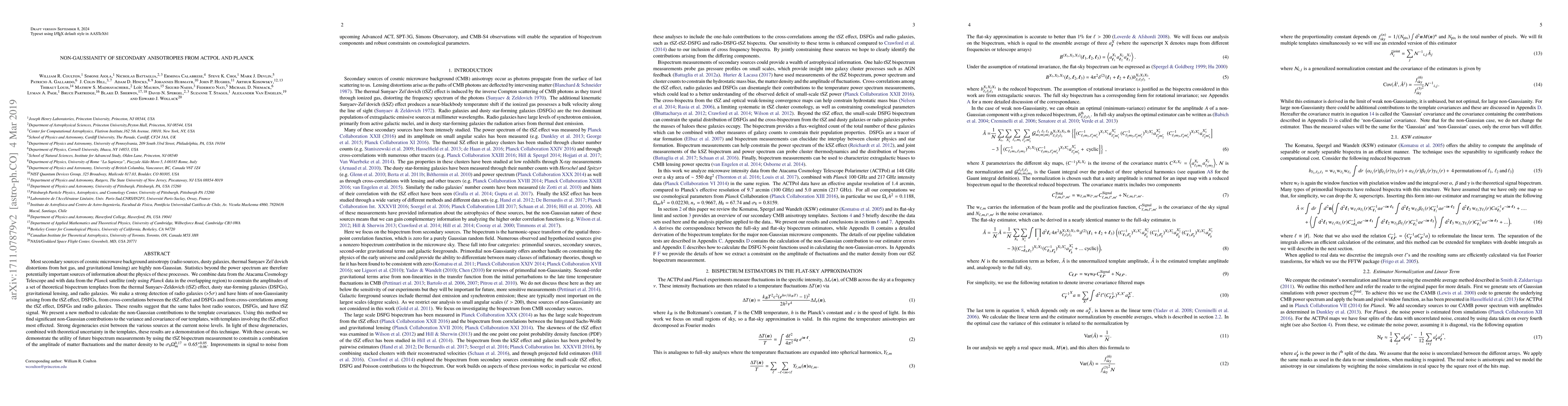 Thumbnail for Non-Gaussianity of secondary anisotropies from ACTPol and Planck