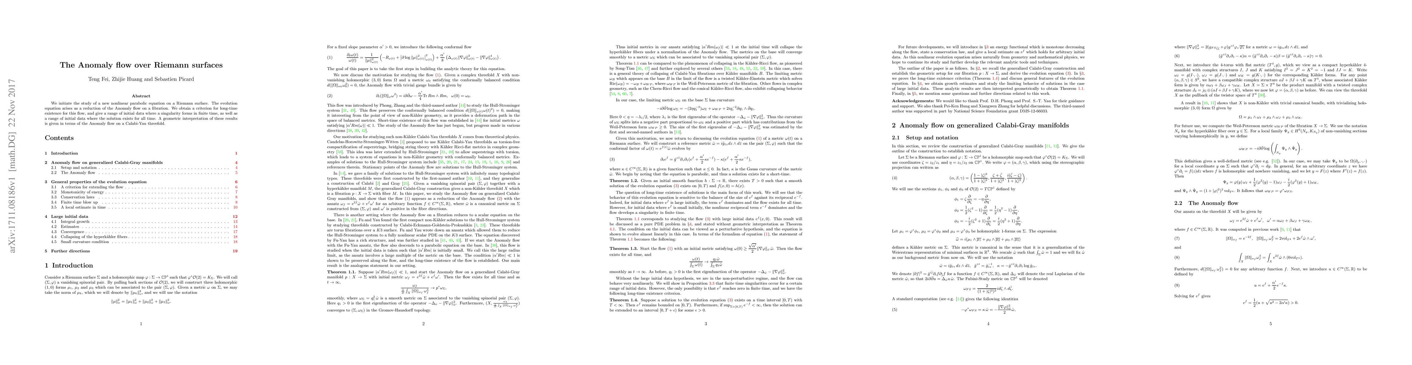 Thumbnail for The Anomaly flow over Riemann surfaces