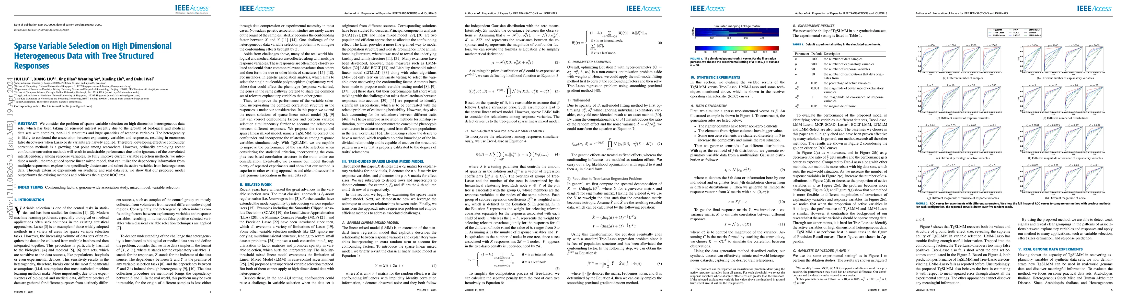 Thumbnail for Sparse Variable Selection on High Dimensional Heterogeneous Data with
  Tree Structured Responses