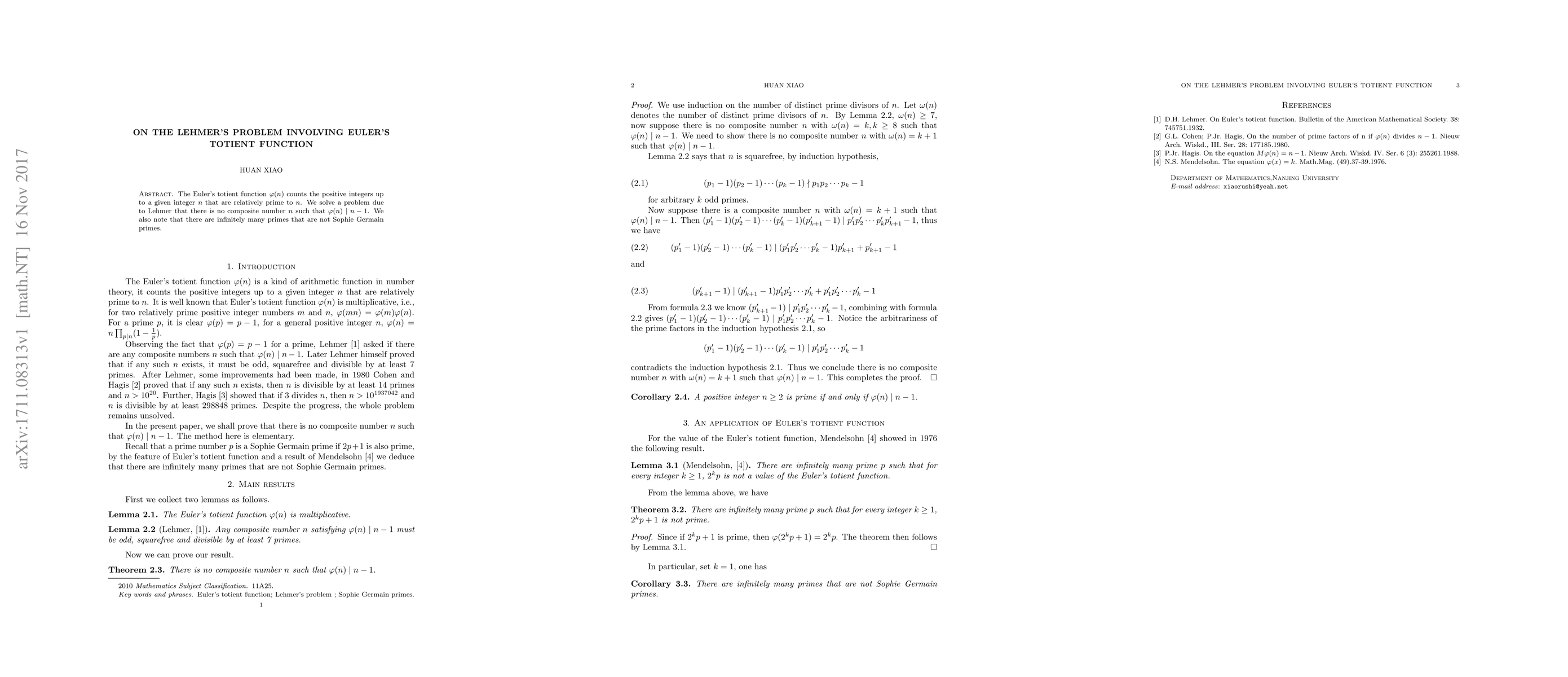 Thumbnail for On the Lehmer's problem involving Euler's totient function