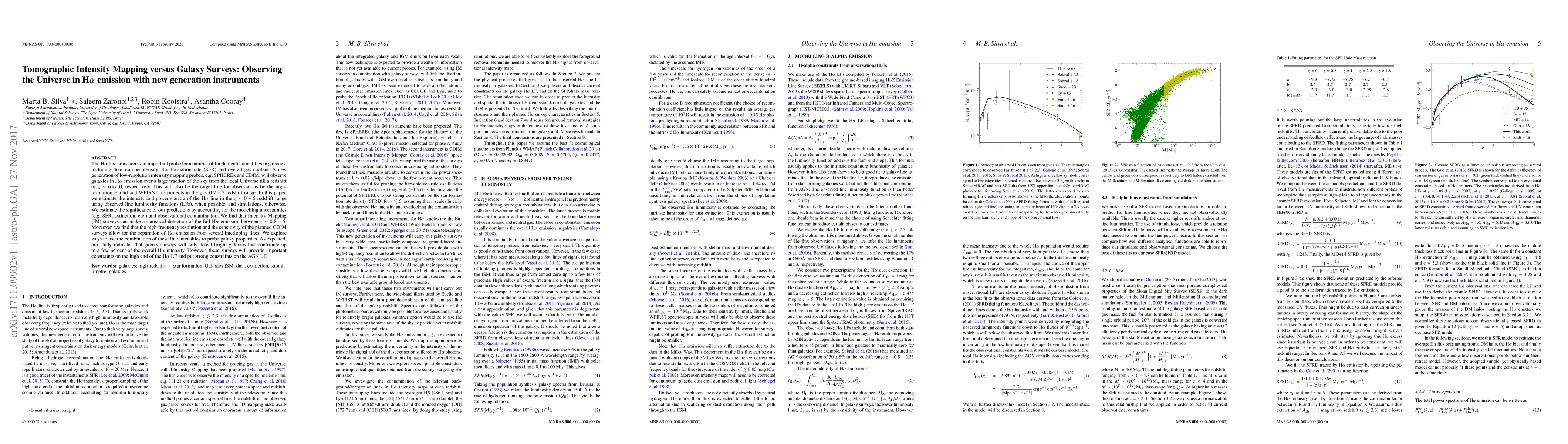Thumbnail for Tomographic Intensity Mapping versus Galaxy Surveys: Observing the
  Universe in H-alpha emission with new generation instruments