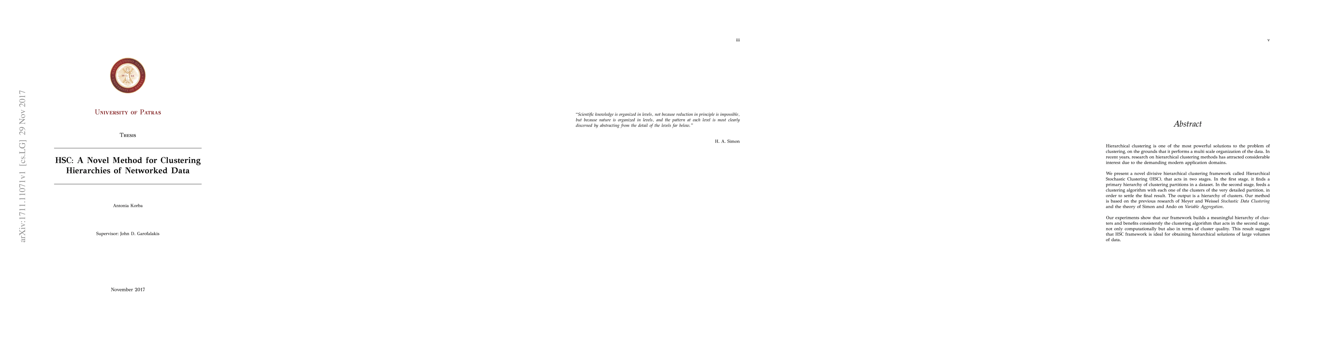 Thumbnail for HSC: A Novel Method for Clustering Hierarchies of Networked Data