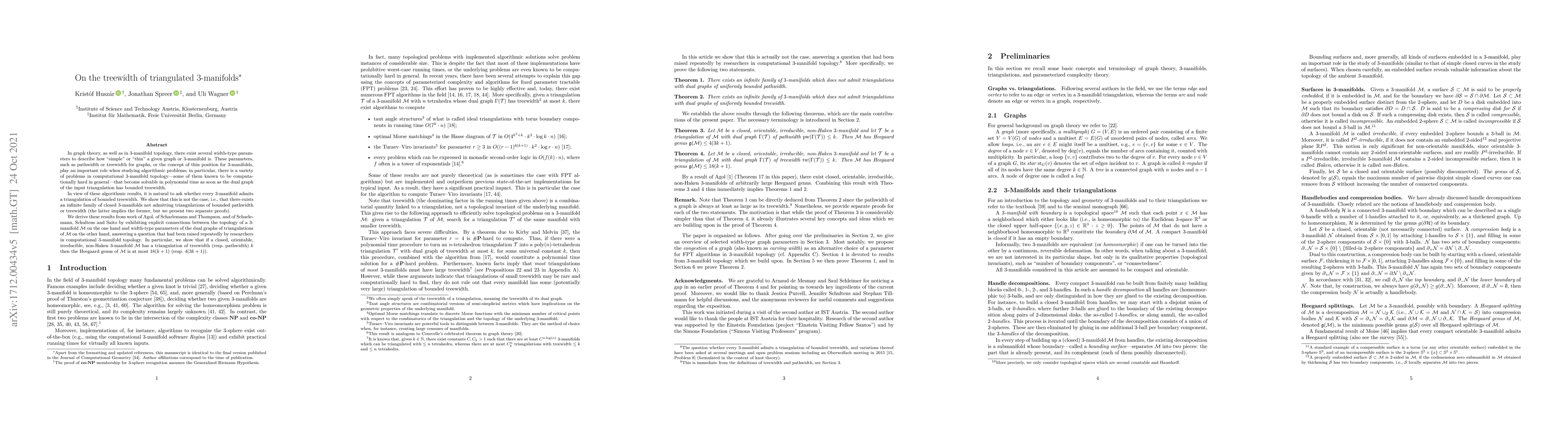 Thumbnail for On the treewidth of triangulated 3-manifolds