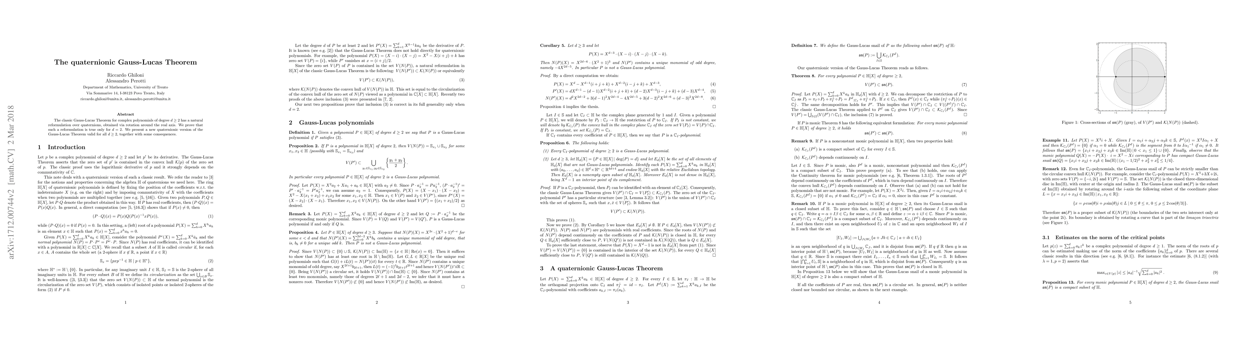 Thumbnail for The quaternionic Gauss-Lucas Theorem