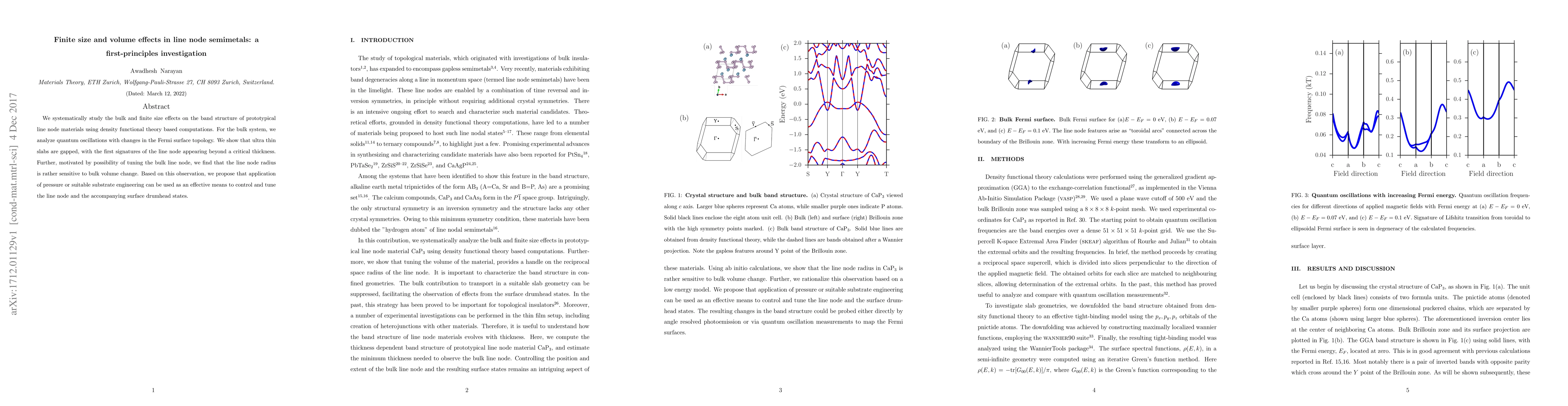 Thumbnail for Finite size and volume effects in line node semimetals: a
  first-principles investigation