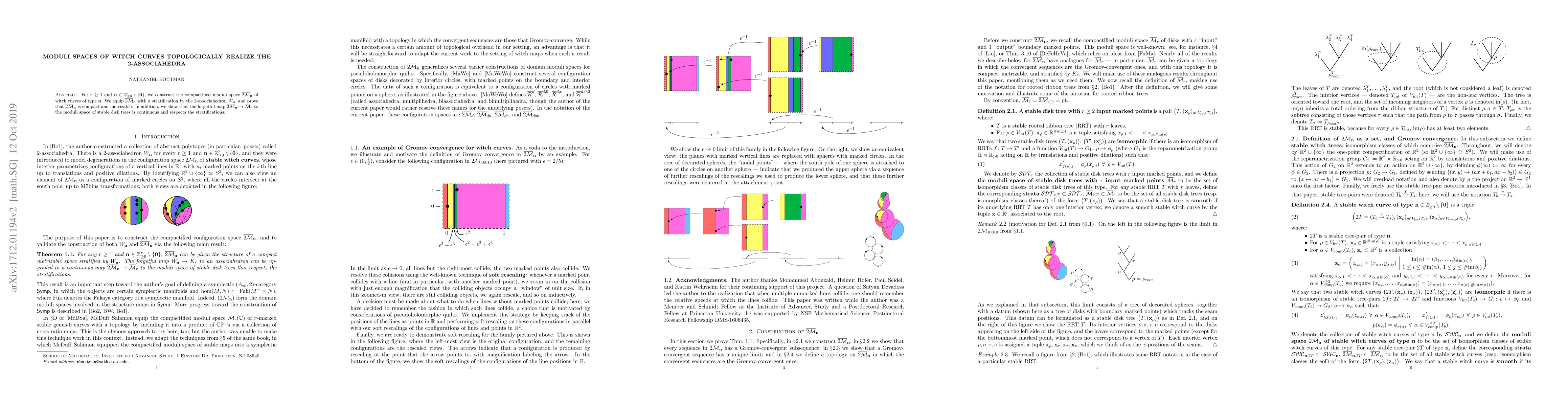 Thumbnail for Moduli spaces of witch curves topologically realize the 2-associahedra