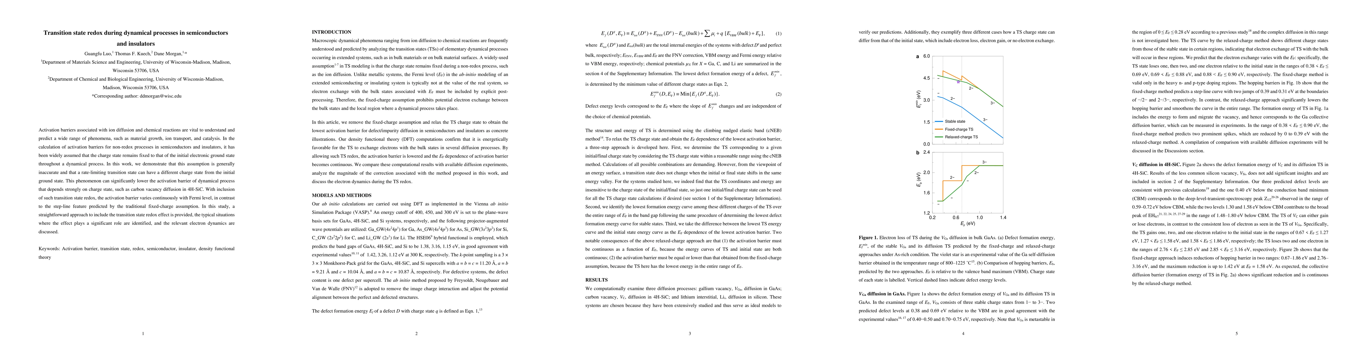 Thumbnail for Transition state redox during dynamical processes in semiconductors and
  insulators
