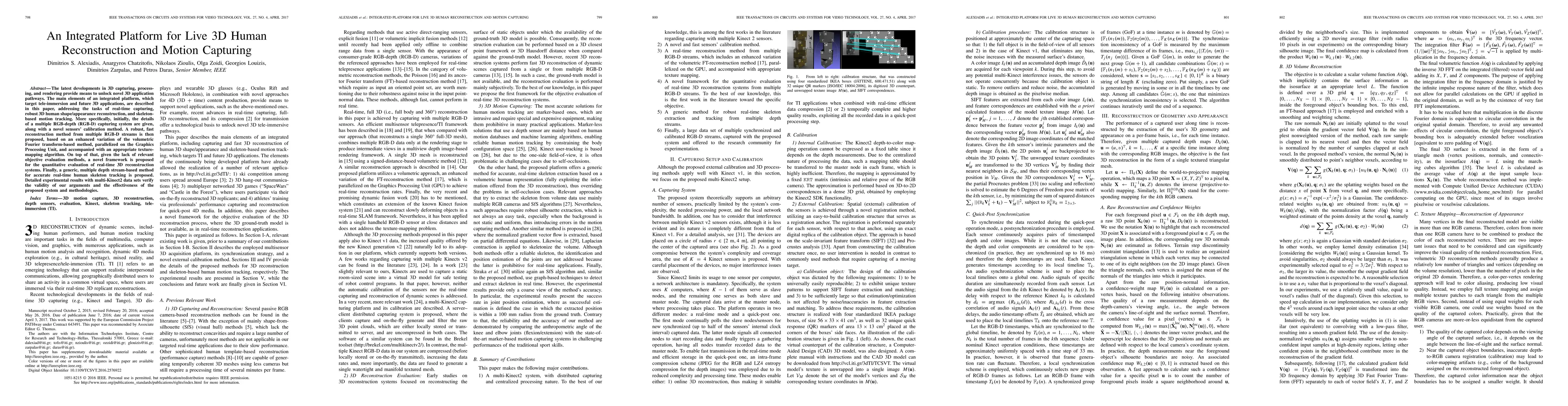 Thumbnail for An Integrated Platform for Live 3D Human Reconstruction and Motion
  Capturing