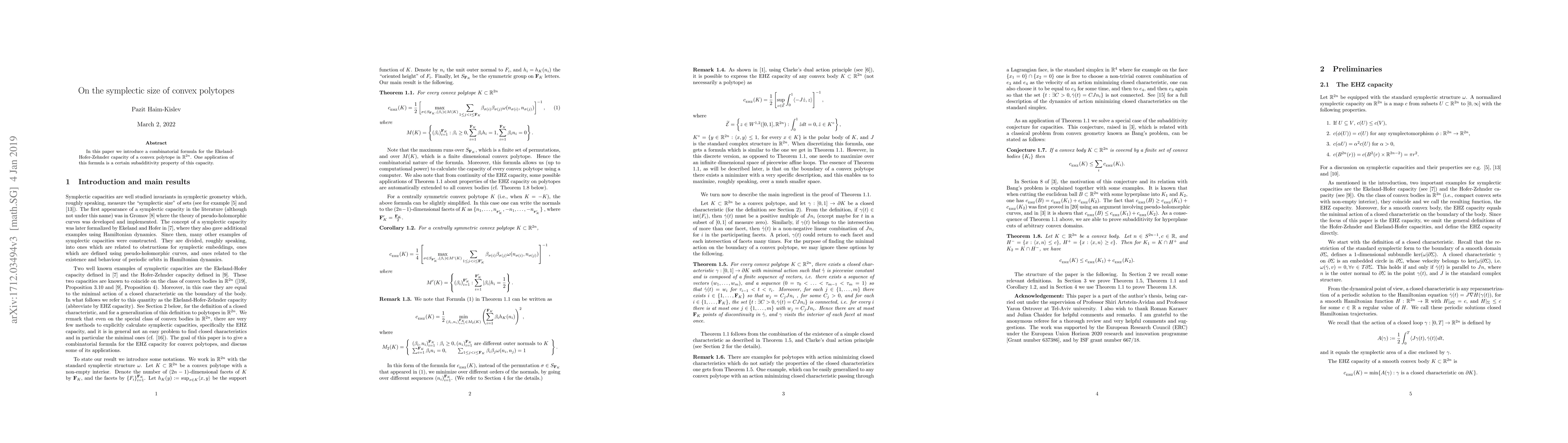 Thumbnail for On the symplectic size of convex polytopes