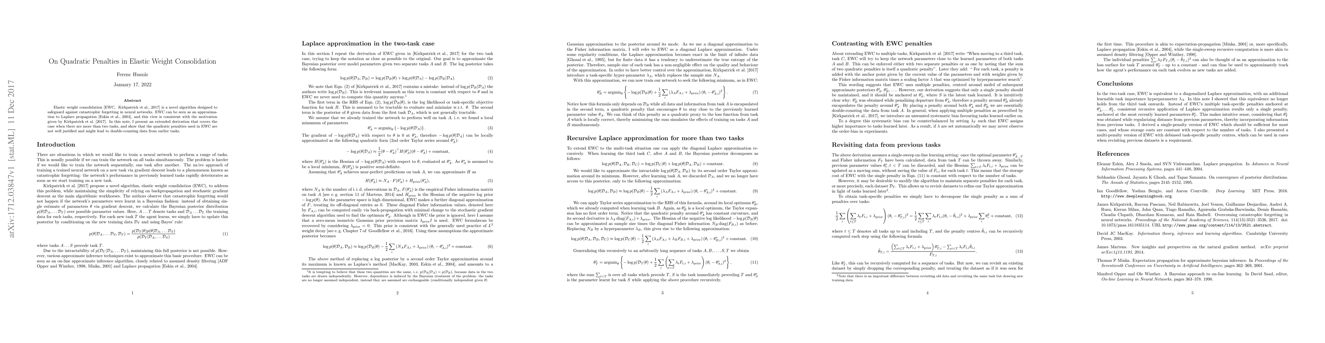Thumbnail for On Quadratic Penalties in Elastic Weight Consolidation