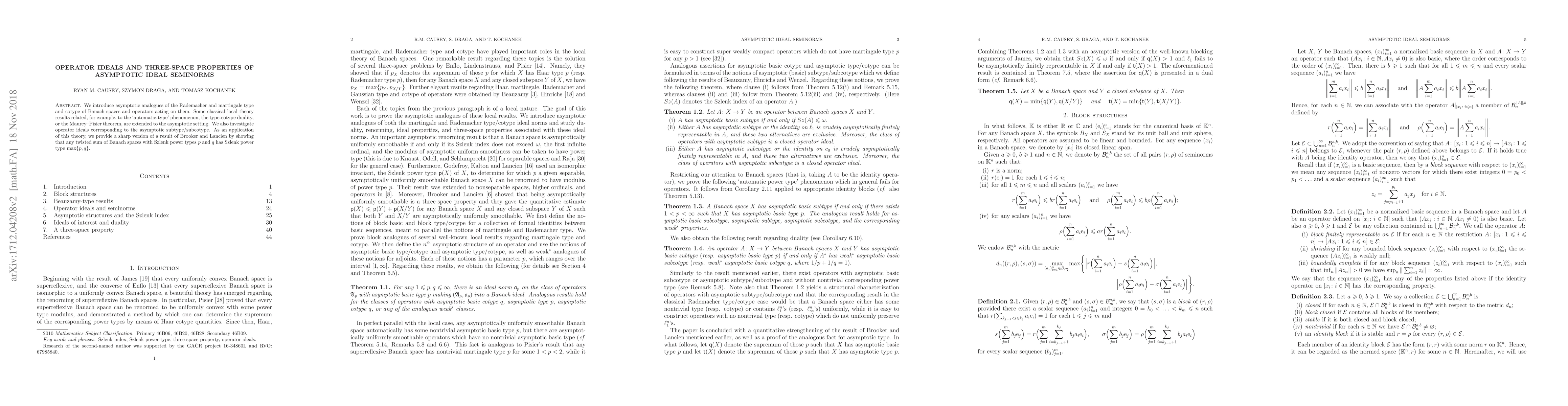 Thumbnail for Operator ideals and three-space properties of asymptotic ideal seminorms