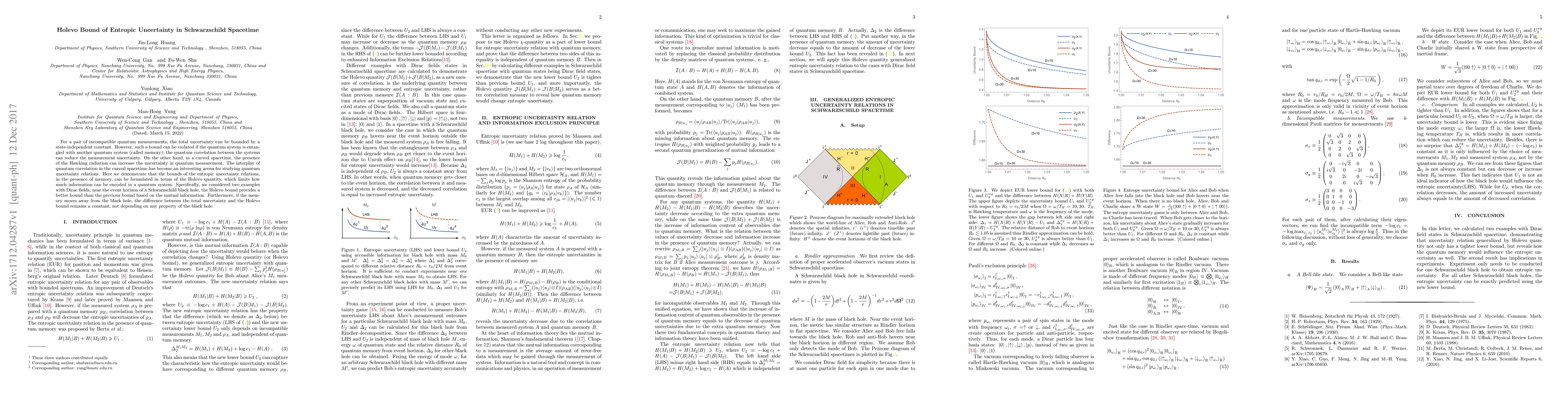 Thumbnail for Holevo Bound of Entropic Uncertainty in Schwarzschild Spacetime