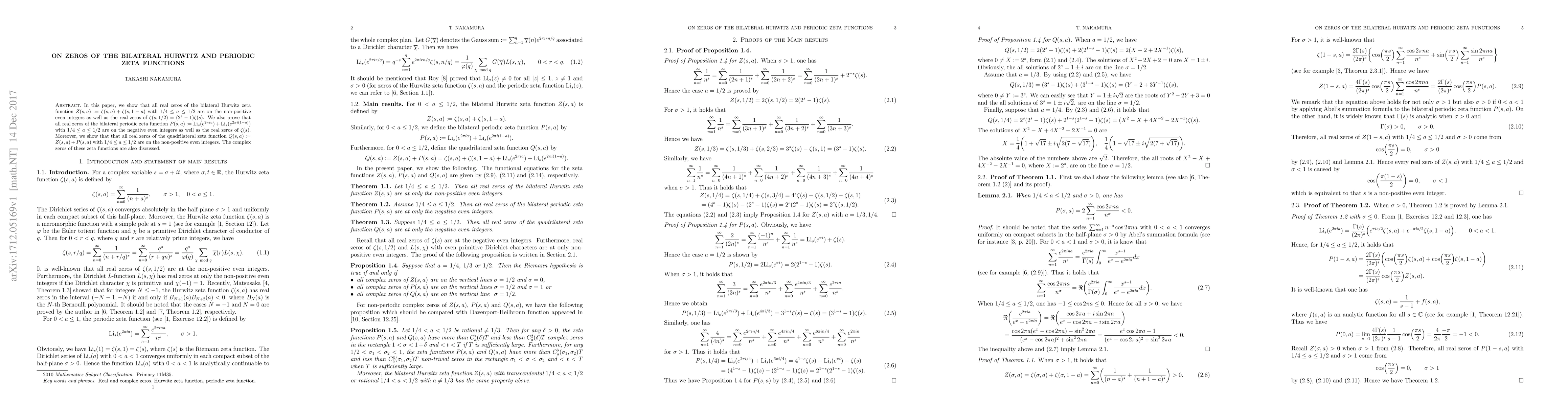 Thumbnail for Zeros and the functional equation of the quadrilateral zeta function