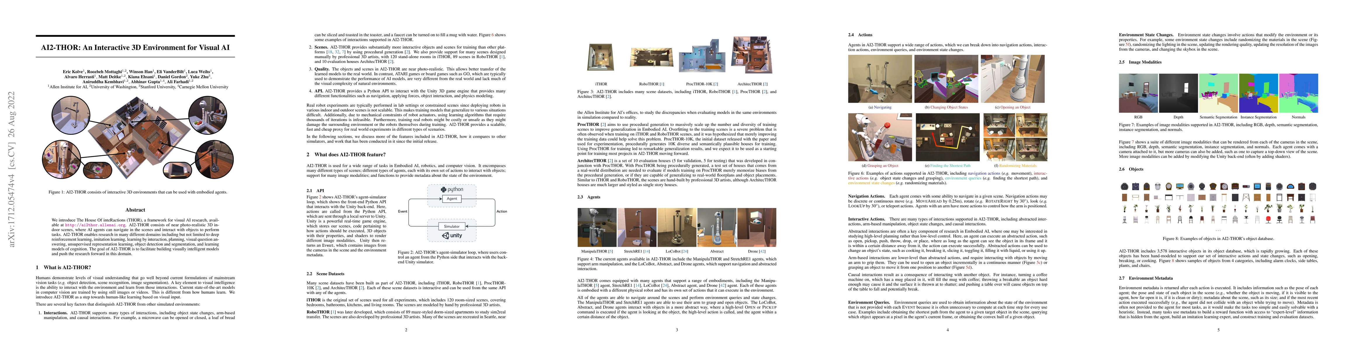 Thumbnail for AI2-THOR: An Interactive 3D Environment for Visual AI