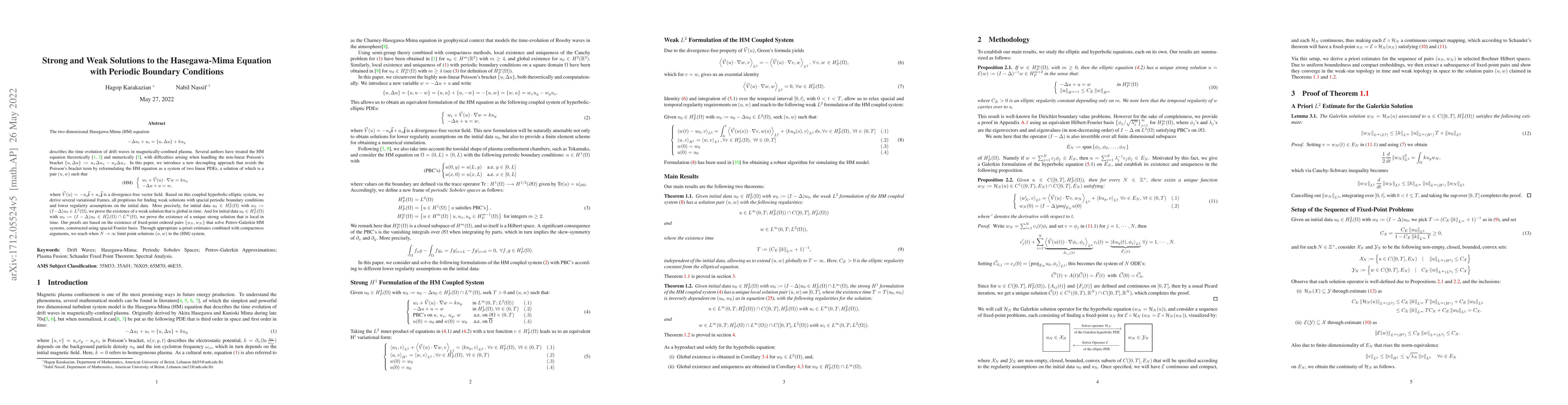 Thumbnail for Strong and Weak Solutions to the Hasegawa-Mima Equation with Periodic
  Boundary Conditions