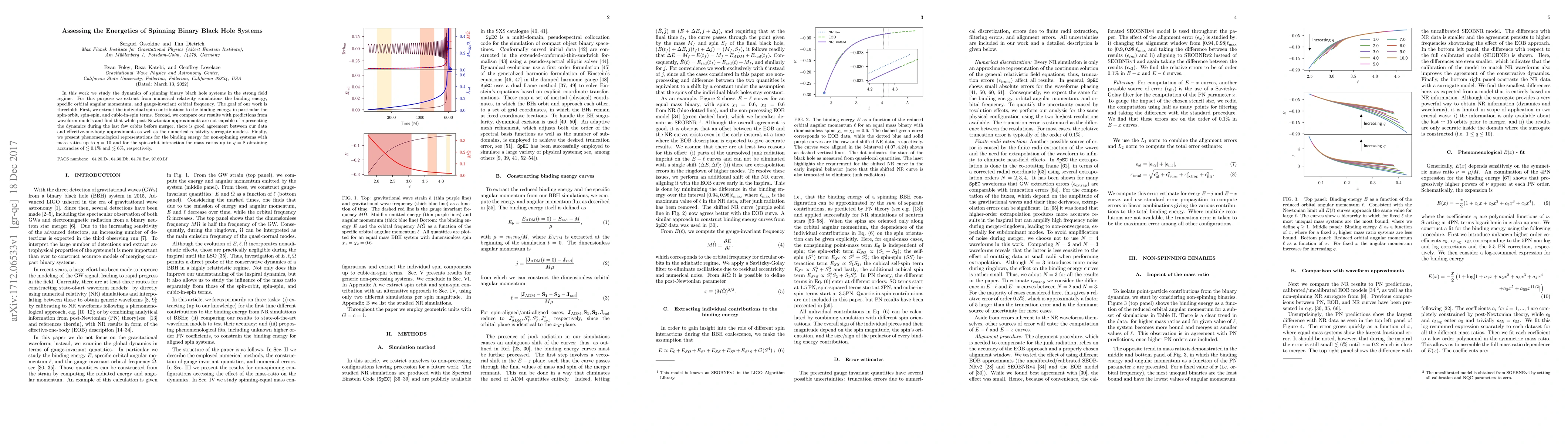 Thumbnail for Assessing the Energetics of Spinning Binary Black Hole Systems