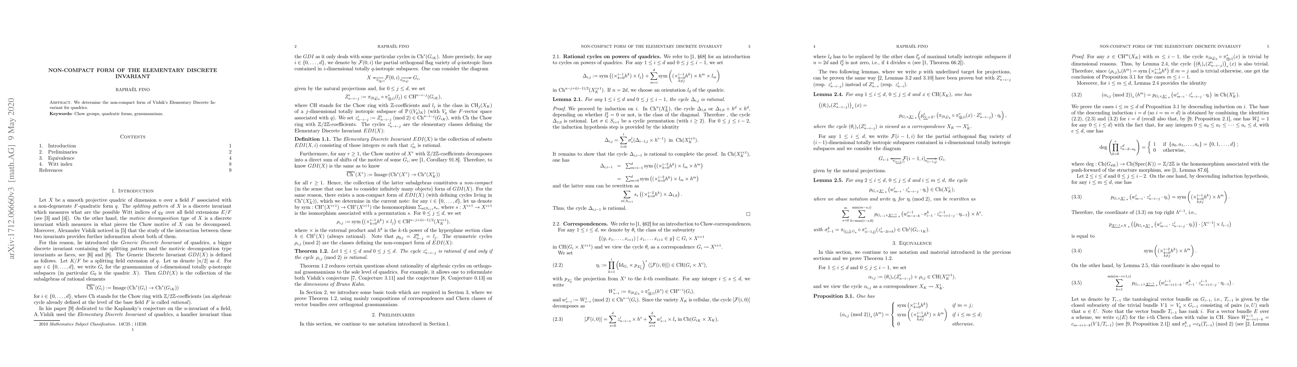 Thumbnail for Non-compact form of the Elementary Discrete Invariant