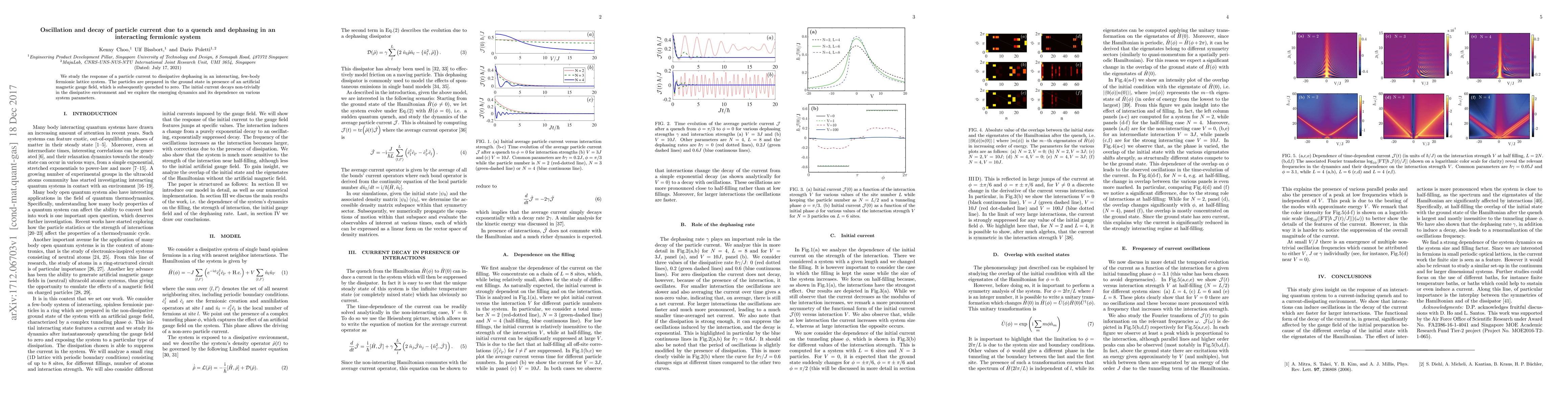 Thumbnail for Oscillation and decay of particle current due to a quench and dephasing
  in an interacting fermionic system